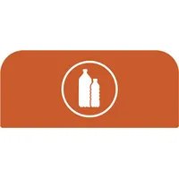Rubbermaid Hinweistafel aus verzinktem Stahl für Rubbermaid Recycling-Station Kunststoff