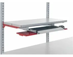 Rocholz Ablageboden mit Tastaturauszug SYSTEM FLEX für Breite 800 mm RAL9006+3003