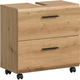 xonox.home Waschbeckenunterschrank Ice 75 x 35 x 35 cm Eiche Artisan