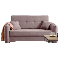 Luxusbetten24 Schlafsofa Designer Sofa Elayn, mit Schlaffunktion rosa