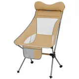 KingCamp Campingstuhl Cataby Klappstuhl Strand Stuhl Faltbar Alu 150 kg Farbe: beige