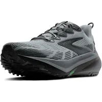 Brooks Ghost Trail Herren Vielseitiger Offroad-Laufschuh für raues Gelände – Grau/Grau/geschwärzte Perle – 45 cm breit - 11.5 Wide