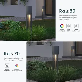 doporro Wegeleuchte grau ⌀120xH700mm IP65 10W 3000K wetterfest