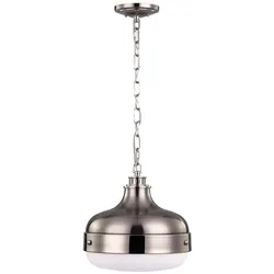 Cadence Pendelleuchte nickel poliert, Stahl gebürstet Feiss FE-CADENCE-2P-BS