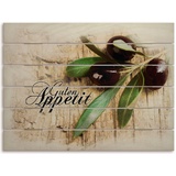 Artland Holzbild »Oliven Guten Appetit«, Obst Bilder, (1 St.), braun