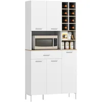 Homcom Küchenbuffet 90 x 35 x 183 cm Weiß