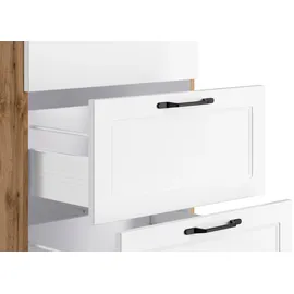 kochstation Winkelküche L-Form 240 cm weiß