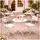 Hti-Living Gartentisch Ø 55 x 68 cm Creme/Weiß