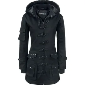 Gothicana by EMP Damen schwarzer Parka mit Nieten XXL - XXL