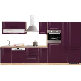 Held MÖBEL Küchenzeile »Eton«, mit E-Geräten, Breite 360 cm, lila