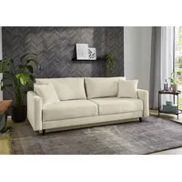 Jockenhöfer Schlafsofa JOCKENHÖFER GRUPPE "Bjoern, B: 217 cm, Liegefl. 140x191 cm", beige, B:217cm T:84cm, Korpus: 100% Polyester;Kissen: 100% Polyester, Sofas, Schlafsofa, mit Bettfunktion, Bettkasten & Zierkissen