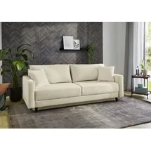 Jockenhöfer Schlafsofa JOCKENHÖFER GRUPPE "Bjoern, B: 217 cm, Liegefl. 140x191 cm", beige, B:217cm T:84cm, Korpus: 100% Polyester;Kissen: 100% Polyester, Sofas, Schlafsofa, mit Bettfunktion, Bettkasten & Zierkissen