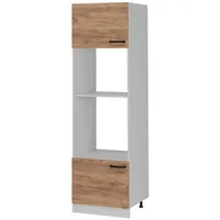 Vicco Mikrowellenschrank R-Line, Goldkraft Eiche/Weiß - Gold