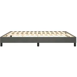 vidaXL Boxspringbett 160 x 200 cm dunkelgrau