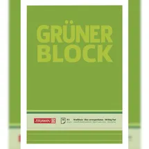 Brunnen Briefblock DIN A5 Grün liniert
