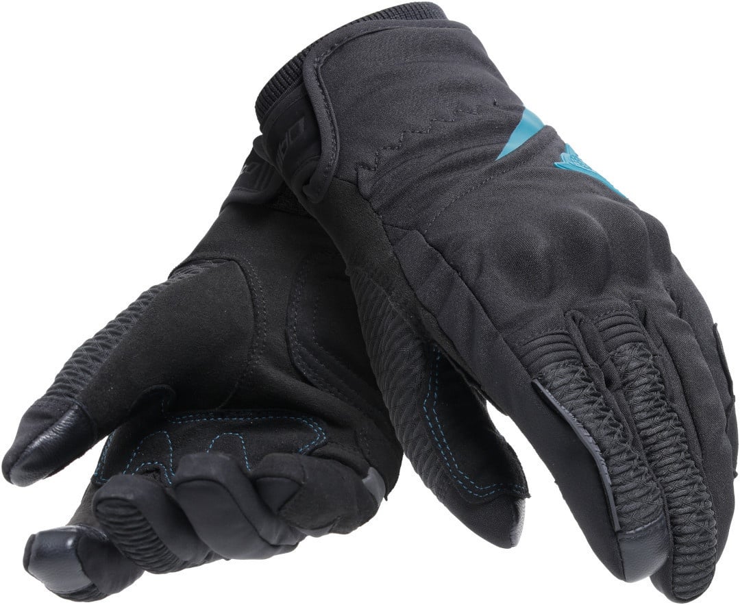 Dainese Trento D-Dry Dames motorfiets handschoenen, zwart-blauw, XS Voorvrouw