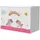[en.casa] Spielzeugkiste Oleiros 40 x 60 x 30 cm 1-tlg. Weiß/Lila/Rosa