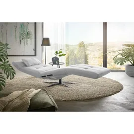 KAWOLA Relaxliege LETICIA Feincord 0 x 0 x 0 cm Silber mit Nackenkissen