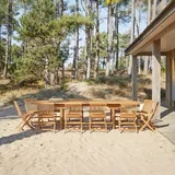 Rechteckige Outdoor Sitzgruppe aus Akazienholz Capri 12
