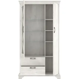Forte Vitrine Kashmir 113 x 48,3 x 210,3 cm Weiß