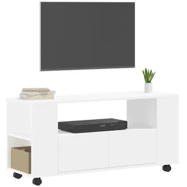 vidaXL TV-Schrank Lowboard 102x34,5x43 cm Weiß Holzwerkstoff