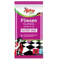 POLIBOY Fliesen-Feuchttücher Clever Care 5201501 , 1 Packung = 15 Tücher
