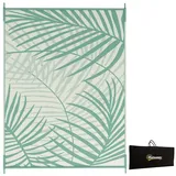 Outsunny Outdoor-Teppich mit Tragetasche, Wendeteppich Kunststoffteppich Wasserabweisender Balkonteppich für Camping, Terrasse, Grün, 365 x 274 cm