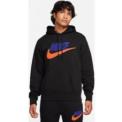 NIKE Herren Kapuzensweat Club Fleece, BLACK/BLACK, M
