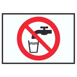 Kein Trinkwasser Symbol Schild Nicht Trinken A1 (594x841mm)