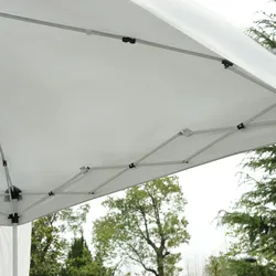 Outsunny - Faltpavillon - 2,4x2,4m - UV-Schutz - Stahl - weiß