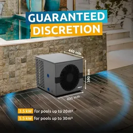 Poolstar Nano Wärmepumpe grau 3 kW