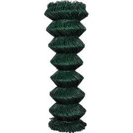 vidaXL Maschendrahtzaun 1,25 x 15 m Grün/Stahl