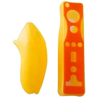 OSTENT Weiche Silikonhülle für Nintendo Wii Remote Nunchuk Controller - Farben Orange