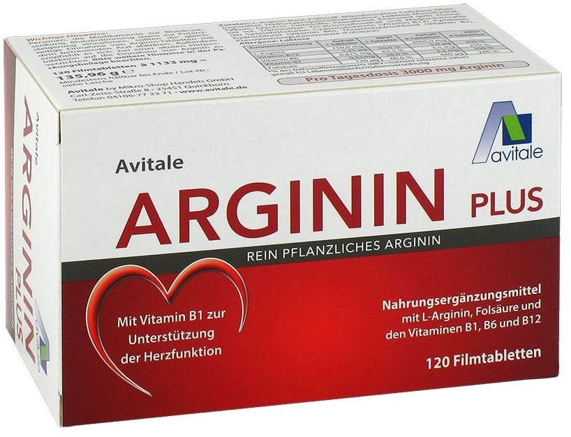 Avitale ARGININ PLUS Vitamin B1+B6+B12+Folsäure