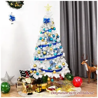 Costway Künstlicher Weihnachtsbaum Weiß 240 cm