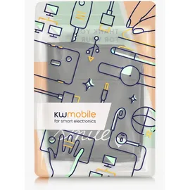 kwmobile Abdeckhaube für 2-Scheiben Toaster 19 x 20,3 x 28 cm Weiß Schwarz Smile Herz