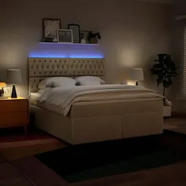 vidaXL Boxspringbett 180 x 200 cm Weiß