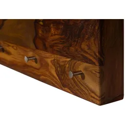 MASSIVMOEBEL24.DE Wandgarderobe Toronto Lux 100 x 60 x 35 cm Walnuss