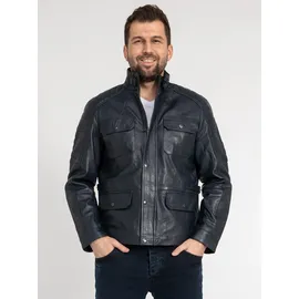 Rock Creek Lederjacke blau 2