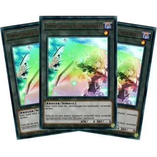 Himmelsjäger-Ass-Spielmarke - Playset (3 Karten) - MAMA-DE013 - Ultra Rare - 1. Auflage - Deutsch - Yugioh - Magnificent Mavens - mit RC-Fieldcenter