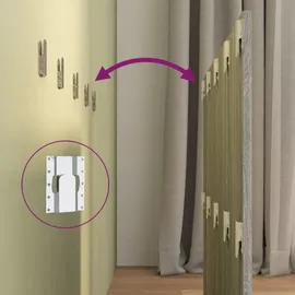 vidaXL Kopfteil mit Nachttischen Grau Sonoma Holzwerkstoff