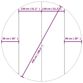 vidaXL Pool-Bodentuch Hellgrau Ø458 cm