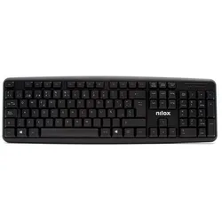 Nilox Spanische Tastatur Usb - 105 Tasten - höhenverstellbar - Kabel 1.50M - Schwarz