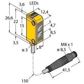 Turck Opto Sensor Q12RB6FF50Q