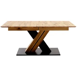 Esstisch MCA FURNITURE "Morena Säulentisch Komfort Tisch", ast,, balkeneiche in wildeiche geölt, ast,, balkeneiche in wildeiche geölt, wildeiche geölt, B:140cm H:77cm T:90cm, Ast-/Balkeneiche in Wildeiche geölt, Holz, Massivholz, Tische, Synchronauszug,ausziehbar,Wildeiche,massiv,geölt,XXL, Topseller