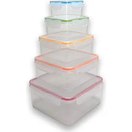 Lock & Lock Frischhaltedose quadratisch weiß 1,2 l 5-teilig