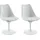 vente-unique Stuhl Polypropylen & Metall Weiß 2er Set