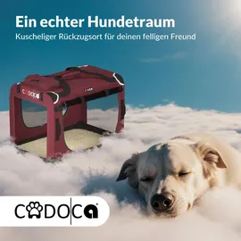 CADOCA Hundebox XXL 90 x 60 x 66 cm Dunkelrot