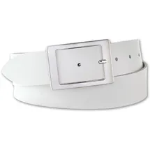 Bernd Götz Ledergürtel BERND GÖTZ Damen, Gr. 95, weiß, Leder, unifarben, Gürtel Ledergürtel, mit Rechteckschließe