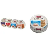 animonda Carny Ocean Katzenfutter, Nassfutter für Katzen, Meeresvielfalt Nr. 1, 12 x 80 g & Katzenfutter, Nassfutter für Katzen, Thunfisch + Meeresfrüchte, 12 x 80 g